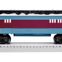 Lionel Trains The Polar Express Letters To Santa Mail Car With Snow Covered Roof, Interior Illumination, And Operating Couplers, Blue/Red