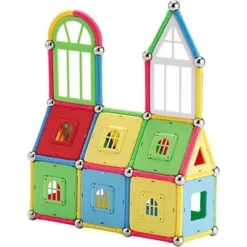Mag Genius - 358 Pieces Of Colorful And Non-transparent Building Tile And Other Magnetic Materials