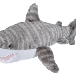 Wild Republic Cuddlekins Mini Tiger Shark Stuffed Animal, 8 Inches