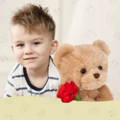 Bearington Collection Remington Stuffed Animal Teddy Bear Holding A Rose, 9.5" -Toy Store GUEST 0bdebb60 5c91 4081 8ee8 10a26d98d71d