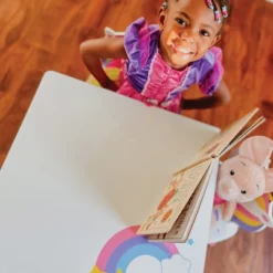 HearthSong Kids' Rainbow Unicorn Table And Two Chairs Playroom Furniture Set -Toy Store GUEST 0d896e34 959b 4af9 a694 02816589b89b