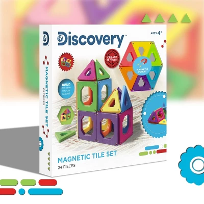 Discovery Kids Magnetic Tiles Building Blocks Set 24pcs 7 Discovery Kids Magnetic Tiles Building Blocks Set 24pcs - Image 5