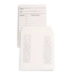 Hygloss Library Cards & Self-Adhesive Pockets Combo, White, 150 Each/300 Pieces