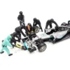 Formula One F1 Pit Crew 7 Figurine Set Team Black For 1/43 Scale Models By American Diorama