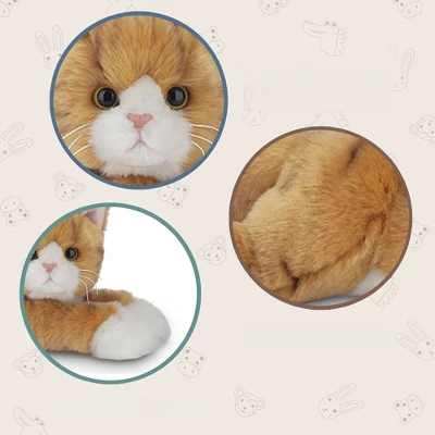 Bearington Tabby Plush Stuffed Animal Orange Striped Tabby Cat, Kitten 15 Inch 5 Bearington Tabby Plush Stuffed Animal Orange Striped Tabby Cat, Kitten 15 Inch - Image 3