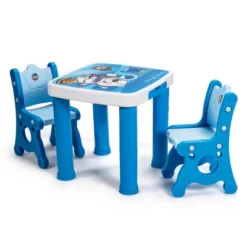 Costway Multifunctional Kids Desk & 2 Height-Adjustable Chairs W/ Non-slip Point Pink Blue Natural -Toy Store GUEST 1a225182 b216 4b05 afa8 bd1b318854d8