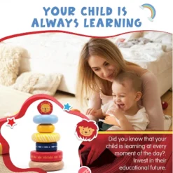 Leo & Friends Leo Stacking Toddler Ring Tower -Toy Store GUEST 1ab8613c c36e 48c1 bfcb 21ae6cf93122