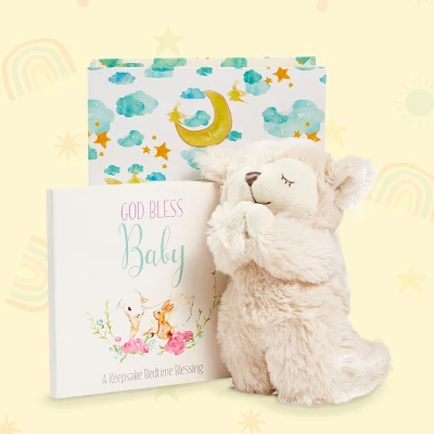 Tickle & Main Baby Praying Musical Lamb And Prayer Book Gift Set In Keepsake Box, Baptism Gifts For Girls & Boys 5 Tickle & Main Baby Praying Musical Lamb And Prayer Book Gift Set In Keepsake Box, Baptism Gifts For Girls & Boys - Image 3
