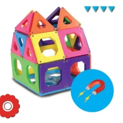 Discovery Kids Magnetic Tile Building Blocks Set 50pc -Toy Store GUEST 1d291832 3ec9 4244 b49b 33c852439ef5