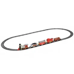 Qaba Sounds & Lights Christmas Tree Train Set For Under The Tree With Large Tracks, North Pole Express Train Set Holiday Toy For Kids, Christmas Gift -Toy Store GUEST 1e1dfba7 072f 4da9 92d4 e5ee9058d266