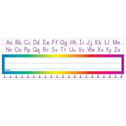 Scholastic Teacher Resources Alphabet / Number Line (Standard Manuscript) Name Plates, 36 Per Pack, 3 Packs