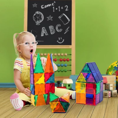 Picasso Tiles Magnetic Tile 60pc Building Set 4 Picasso Tiles Magnetic Tile 60pc Building Set - Image 2