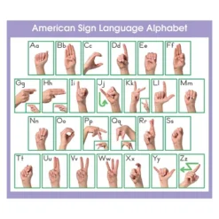North Star Teacher Resources Adhesive ASL Alphabet Desk Prompts, 36 Per Pack, 6 Packs