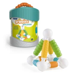 Guidecraft GrippiesĀ® Builders, Toddler Magnetic Rod & Ball Building Set, 20 Pieces