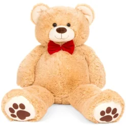 Best Choice Products 38in Giant Soft Plush Teddy Bear Stuffed Animal Toy W/ Bow Tie, Footprints -Toy Store GUEST 27556c59 356f 44c0 9142 0bf4465e116c