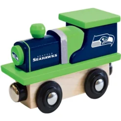 MasterPieces Officially Licensed NFL Seattle Seahawks Wooden Toy Train Engine For Kids
