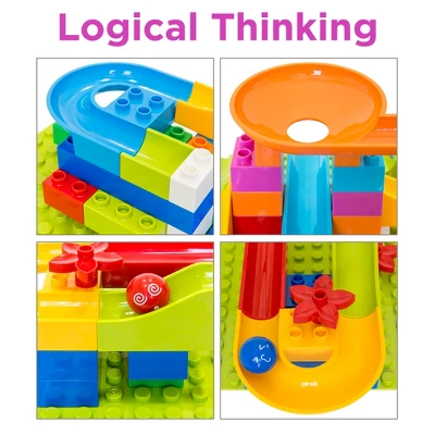 Best Choice Products 97-Piece Marble Maze Run Racetrack Puzzle Construction Game Set STEM Toy W/ 4 Balls 5 Best Choice Products 97-Piece Marble Maze Run Racetrack Puzzle Construction Game Set STEM Toy W/ 4 Balls - Image 3