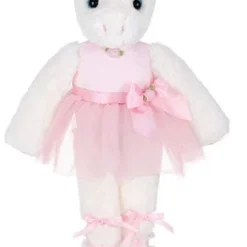 Bearington Dreamer White Plush Unicorn Stuffed Animal Ballerina In Pink Ballet Outfit, 14 Inches