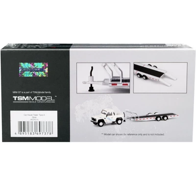 Car Hauler Trailer Type A Silver 1/64 Diecast Model By True Scale Miniatures 4 Car Hauler Trailer Type A Silver 1/64 Diecast Model By True Scale Miniatures - Image 2
