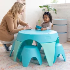 ECR4Kids Ayana Table And Stool Set, Plastic Kids' Table And Chairs -Toy Store GUEST 2e0079c6 0730 4a4f a0a5 5e1e4e2264ae