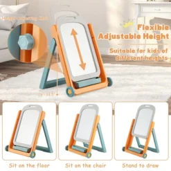 Costway Kids Easel W/Chair Art Easel For Kids Height Adjustable Art Easel Set For Kids -Toy Store GUEST 2e370a54 a8bd 4b6b b43f 1de8191a8852