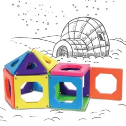 Discovery Kids Magnetic Tile Building Blocks Set 50pc -Toy Store GUEST 30d37007 c265 4298 b2cf d2c2a3daec6e