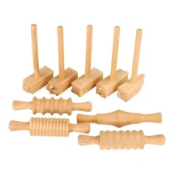 Dixon Kraft Clay Or Dough Decorative Designs Hammers & Rollers - 9 Piece Set