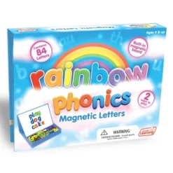 Junior Learning Rainbow Phonics Magnetic Letters, 85 Pieces
