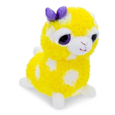 Kellytoy Cute And Cuddly 12 Inch Alpaca Plush | Yellow 4 Kellytoy Cute And Cuddly 12 Inch Alpaca Plush | Yellow - Image 2