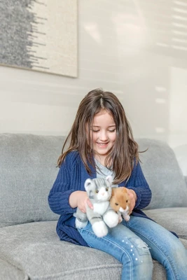 Bearington Collection Lil' Socks Small Plush Stuffed Animal Gray Striped Tabby Cat, 8" 5 Bearington Collection Lil' Socks Small Plush Stuffed Animal Gray Striped Tabby Cat, 8" - Image 3