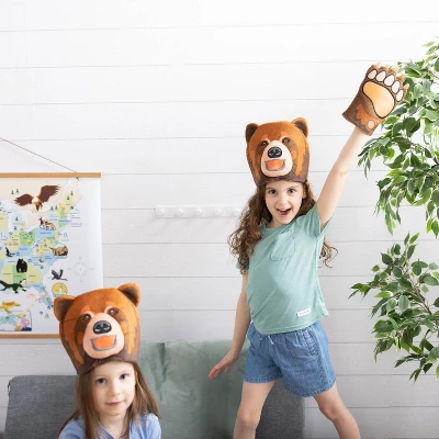Melissa & Doug Yellowstone National Park Grizzly Bear Games And Pretend Play Set With Plush Bear Heads And Bear Paw Gloves 8 Melissa & Doug Yellowstone National Park Grizzly Bear Games And Pretend Play Set With Plush Bear Heads And Bear Paw Gloves - Image 6