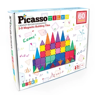 Picasso Tiles Magnetic Tile 60pc Building Set 11 Picasso Tiles Magnetic Tile 60pc Building Set - Image 9