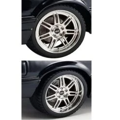Custom SVT 7-Spoke Wheel & Tire Set Of 4 Pieces From "1990 Ford Mustang 5.0 Custom" 1/18 Scale Model By GMP