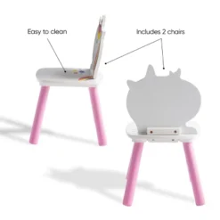 HearthSong Kids' Rainbow Unicorn Table And Two Chairs Playroom Furniture Set -Toy Store GUEST 3b0026ef 323d 4e73 a1b8 ada97ba6deeb