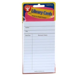 Hygloss Bright Library Cards, White, 50 Per Pack, 6 Packs