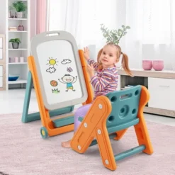 Costway Kids Easel W/Chair Art Easel For Kids Height Adjustable Art Easel Set For Kids -Toy Store GUEST 3f6d2cde dfca 4ecc 84af ca87779fc9d6