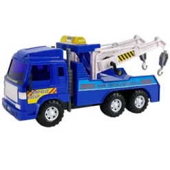 Big Daddy Police Wrecker Friction Powered Tow Truck With Two Tow Hooks