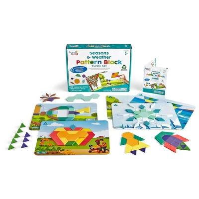 Hand2Mind Seasons & Weather Pattern Block Puzzle Set 4 Hand2Mind Seasons & Weather Pattern Block Puzzle Set - Image 2