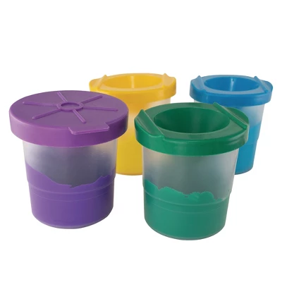 Creativity Street No-Spill Round Cups With Colored Lids, 10 Per Pack, 2 Packs 4 Creativity Street No-Spill Round Cups With Colored Lids, 10 Per Pack, 2 Packs - Image 2