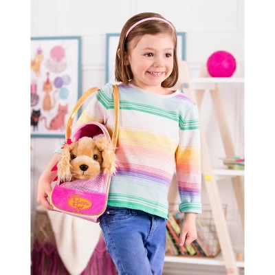 Pucci Pups Golden Dot Glam Bag & Cocker Spaniel Puppy Stuffed Animal 3 Pucci Pups Golden Dot Glam Bag & Cocker Spaniel Puppy Stuffed Animal