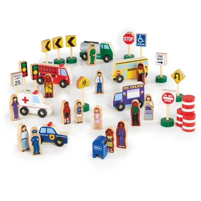 Guidecraft Community And Roadway Essentials - 36 Piece Set 3 Guidecraft Community And Roadway Essentials - 36 Piece Set