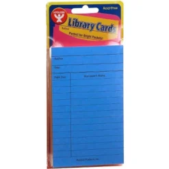 Hygloss Library Cards, Assorted Bright Colors, 3 X 5 Inch, Pack Of 500