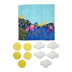 Manhattan Toy Sunny Day 11-Piece Decorative Soft Quilted Jumbo Floor Or Table Tic Tac Toe Game For Kids -Toy Store GUEST 486c81cc 6497 4439 b22a 66ea64f1c0d4
