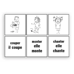 Poster Pals Verb Attack Card Set, French