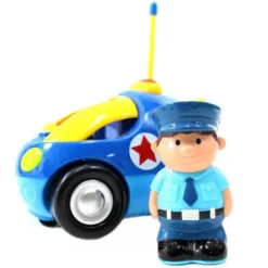 Link 4" Cartoon RC Police Car With Music, Lights & Action Figure, Remote Control Toy For Toddlers & Kids | Blue -Toy Store GUEST 4895786d 8402 406a baa1 d7c44e981e54
