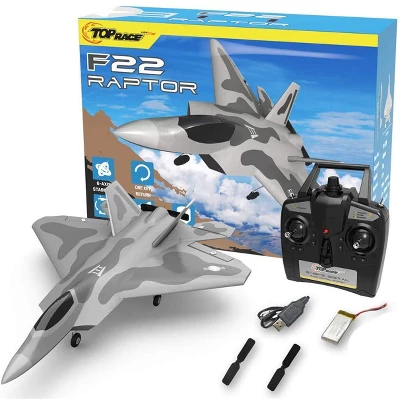 Top Race F-22 Raptor RC Jet - Battery Powered 4 Ch, 6 Axis Gyro, 300+ Ft Range 5 Top Race F-22 Raptor RC Jet - Battery Powered 4 Ch, 6 Axis Gyro, 300+ Ft Range - Image 3