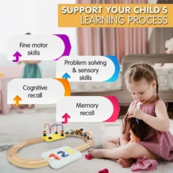 Leo & Friends Wooden Railway 123 Puzzle And Bead Set 18-Pieces 12 Leo & Friends Wooden Railway 123 Puzzle And Bead Set 18-Pieces -Toy Store GUEST 53720f8f 02d7 4ea6 b7e4 e97dd71c9982