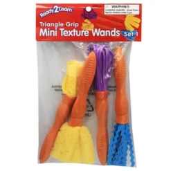 Ready 2 Learn Triangle Grip Mini Texture Wands, Set 1, Set Of 4