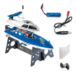 Top Race Remote Control Boat For Pools, Lakes & More! (TR-800 Blue)