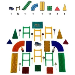 Mag Genius 55 Pieces Magnetic Speedway Racetracks With Self Driving Battery Powered Race Cars -Toy Store GUEST 55e34e02 f37e 48d6 99d5 ef5f96e217db